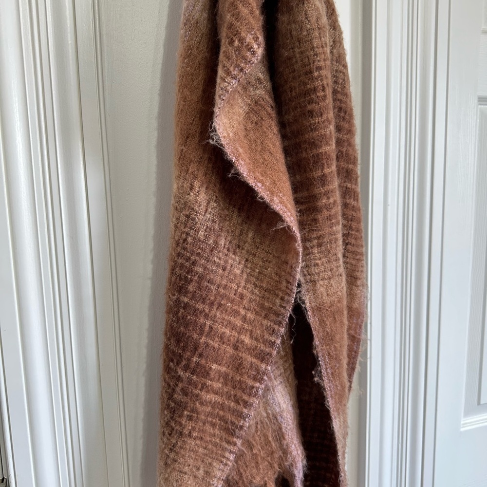 Steve Madden Brown Plaid Scarf